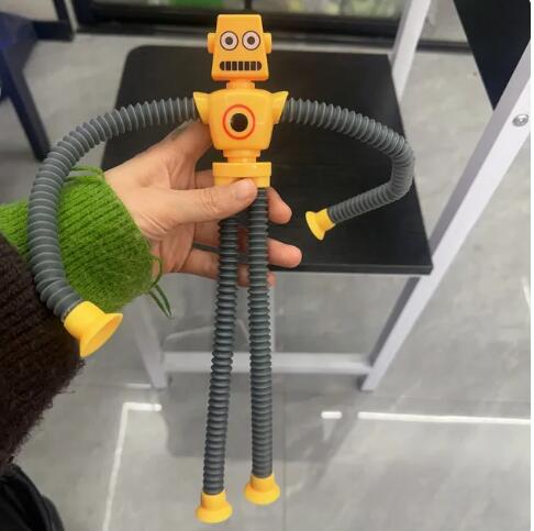 DIY Telescopic Pop Tube Giraffe Sensory Toys Kids Stress Relief Games Early Education Suction Cup Giraffe Playing Gifts