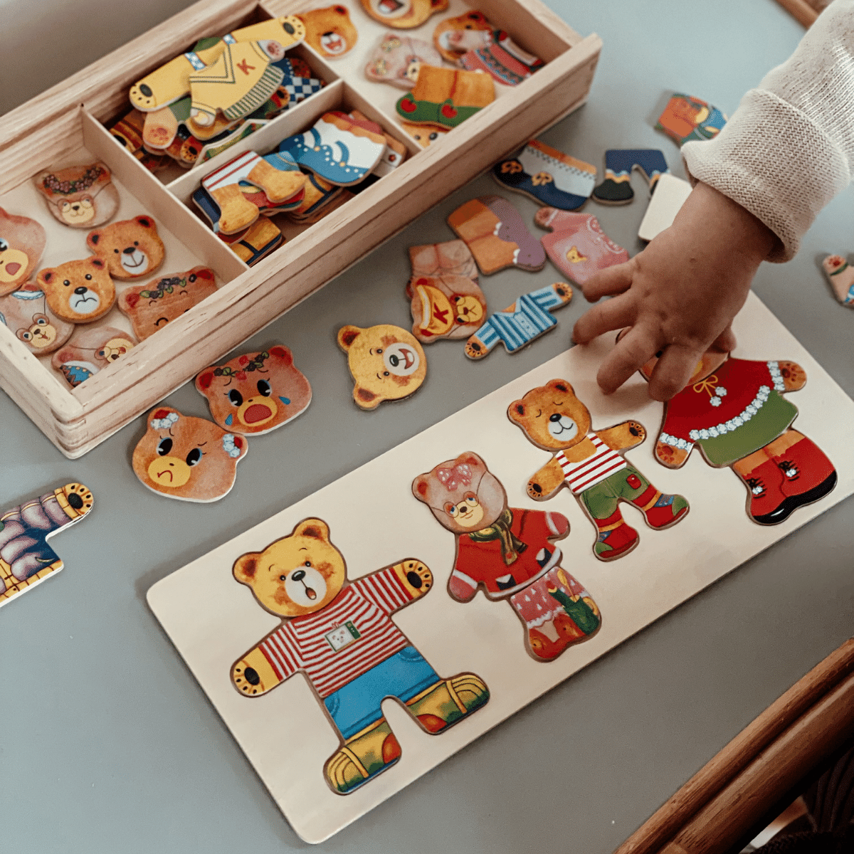 Woods™ - Boris Wooden Puzzle - Create Your Own Outfit Combinations