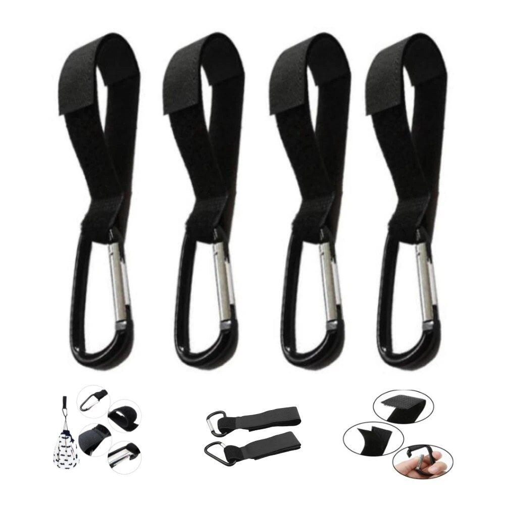 Black Stroller Hooks (2PC / 4PC)