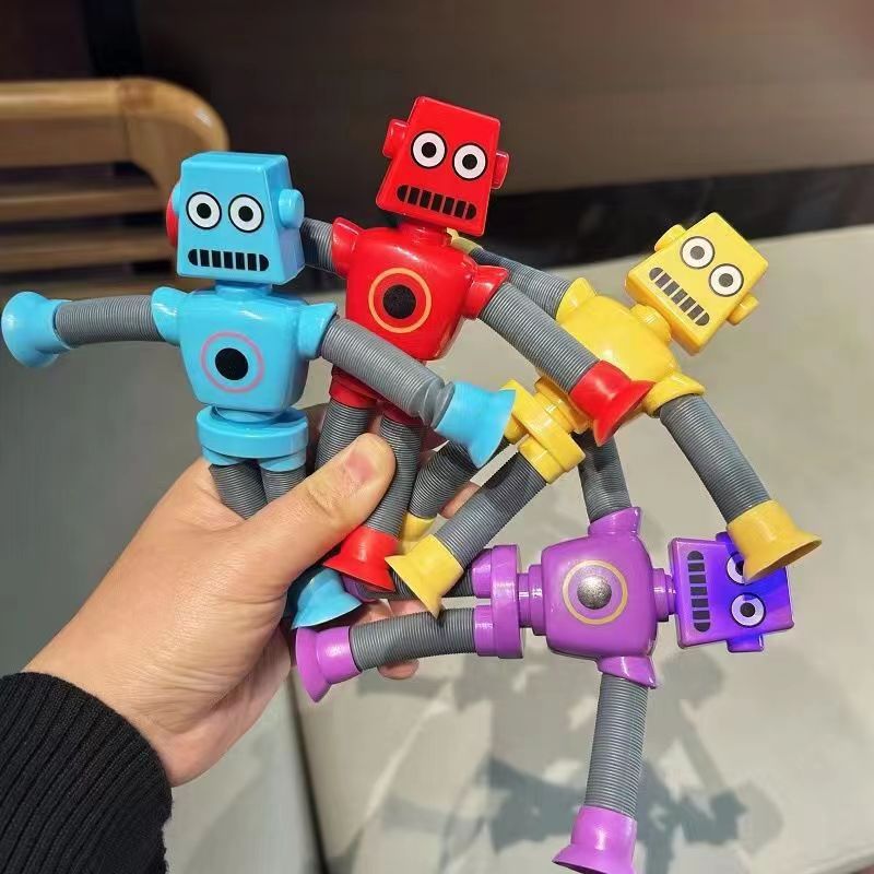 DIY Telescopic Pop Tube Giraffe Sensory Toys Kids Stress Relief Games Early Education Suction Cup Giraffe Playing Gifts