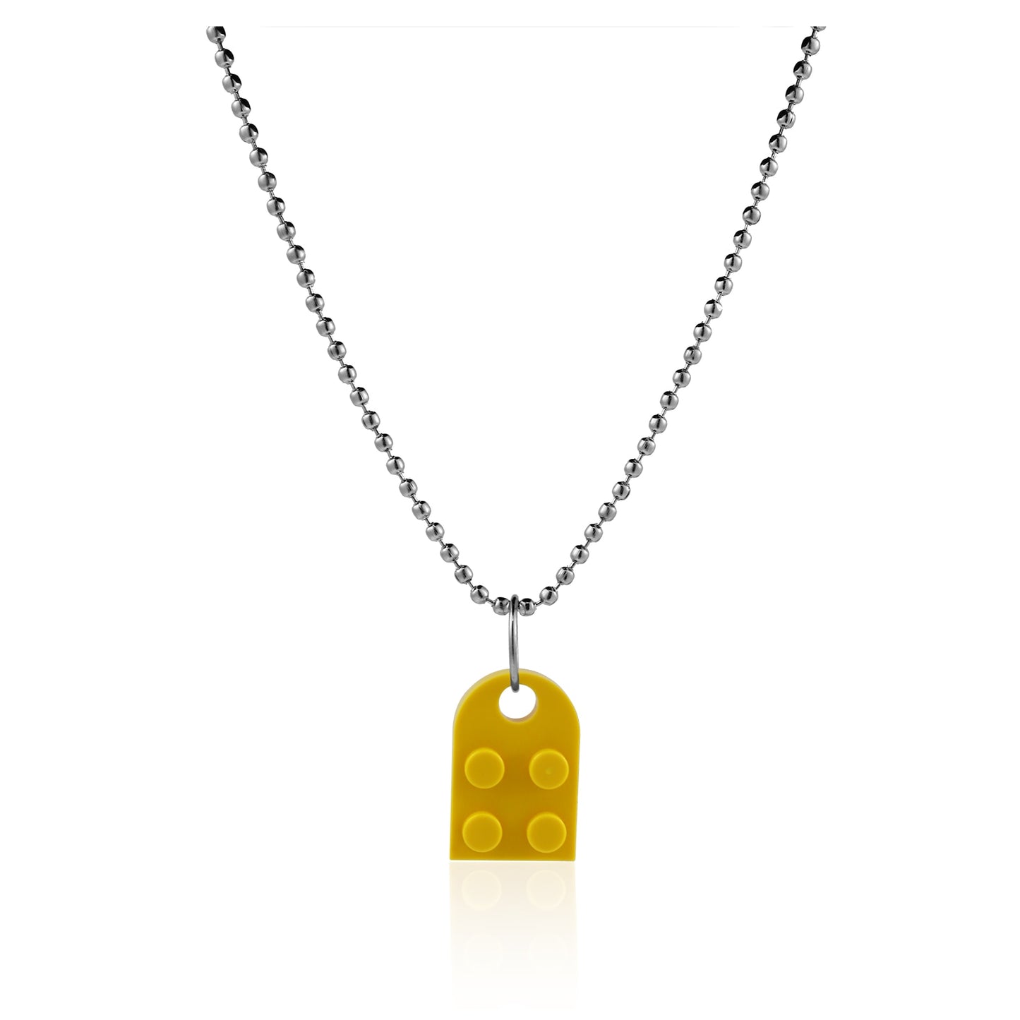Couples Brick Heart Pendant Shaped Necklace for Friendship 2 Two Piece Jewelry Made with Lego Elements Valentine's Day Gift