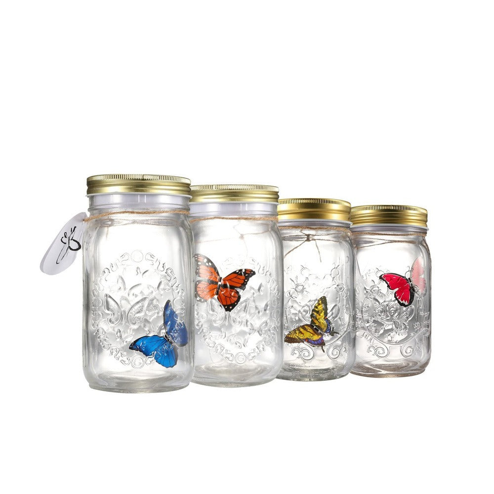 Creative Gift Super Butterfly Creative Simulation Butterfly Glass Decorative Butterfly Jar