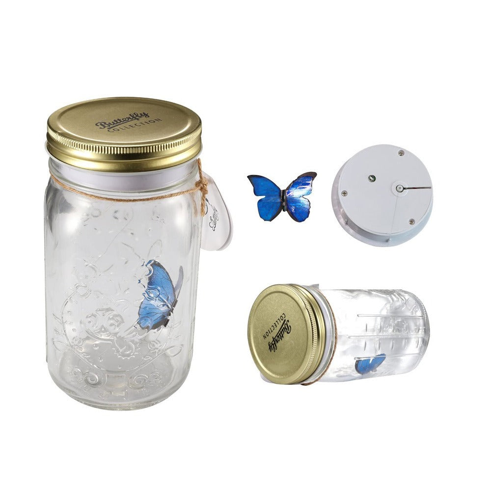 Creative Gift Super Butterfly Creative Simulation Butterfly Glass Decorative Butterfly Jar