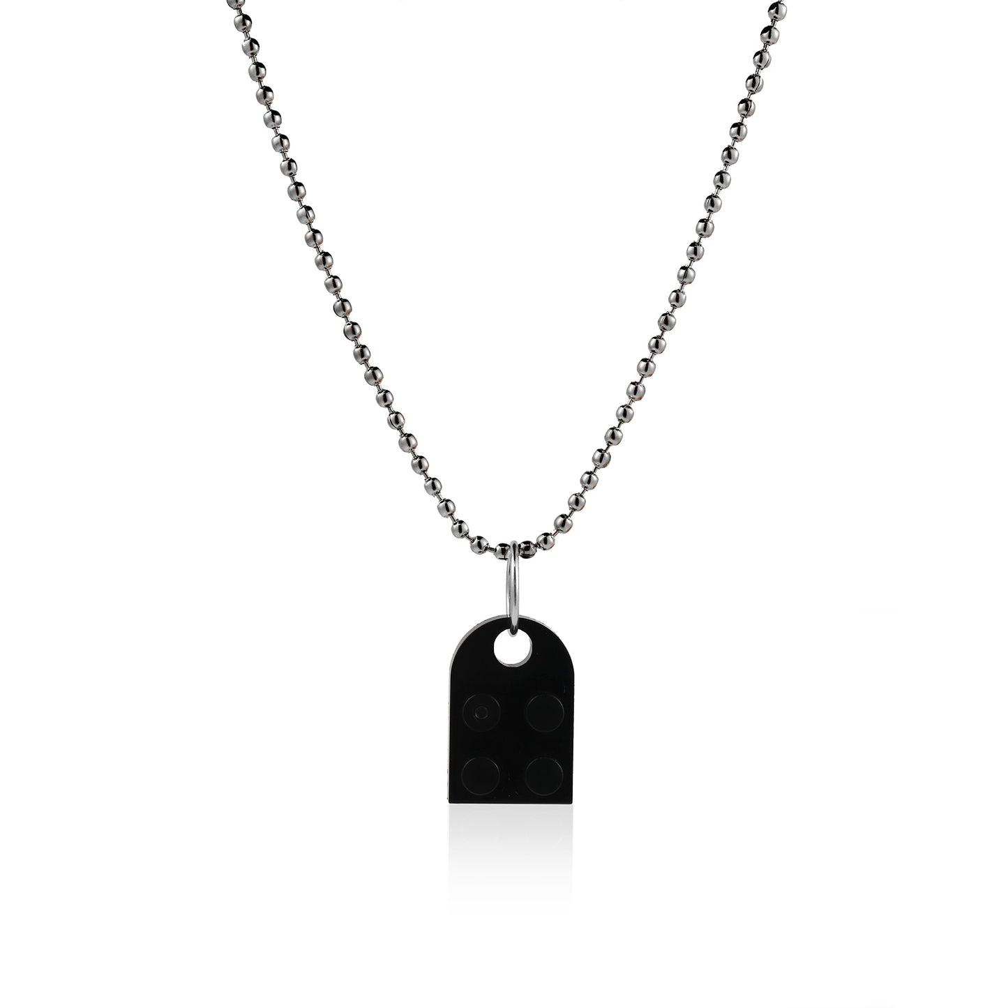Couples Brick Heart Pendant Shaped Necklace for Friendship 2 Two Piece Jewelry Made with Lego Elements Valentine's Day Gift