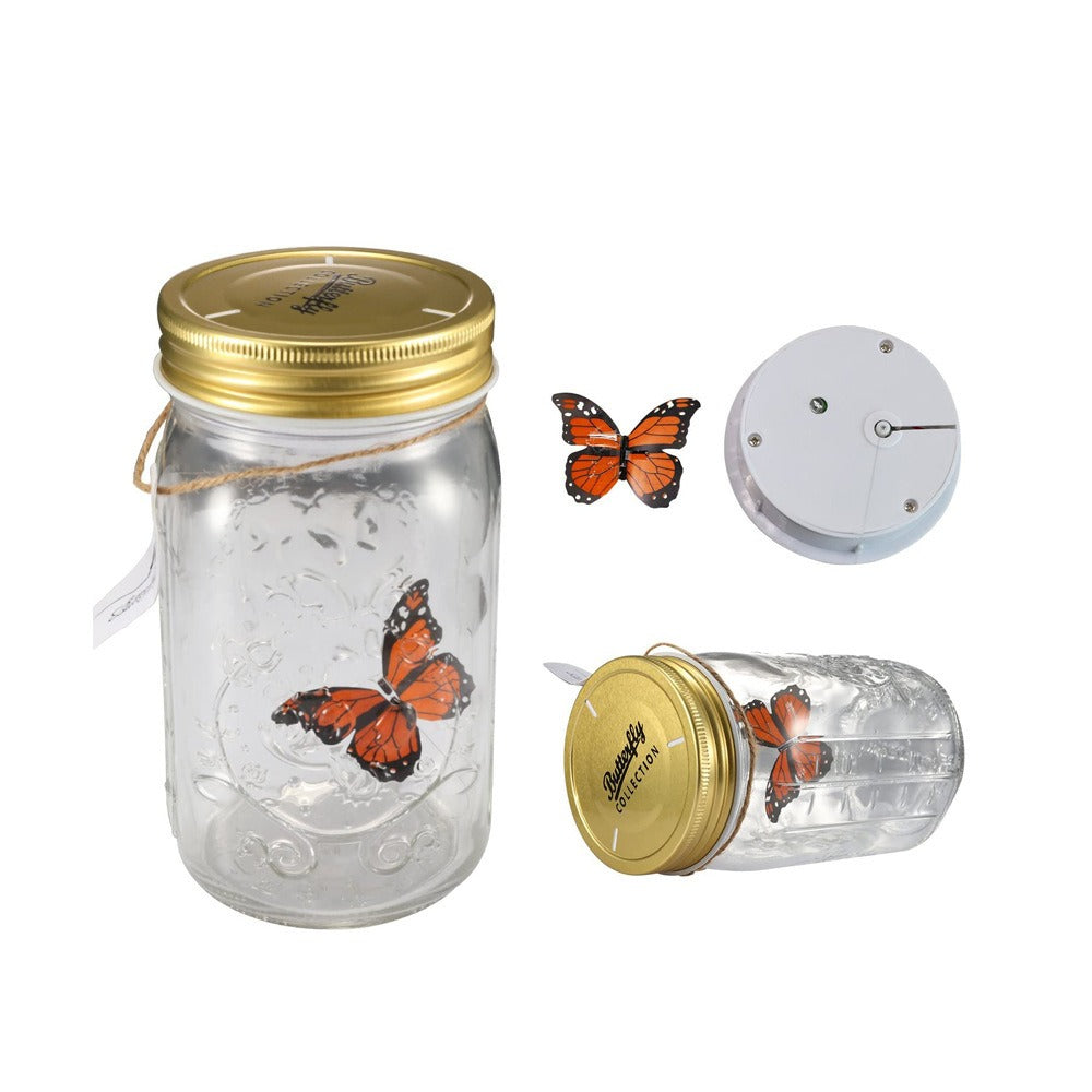 Creative Gift Super Butterfly Creative Simulation Butterfly Glass Decorative Butterfly Jar