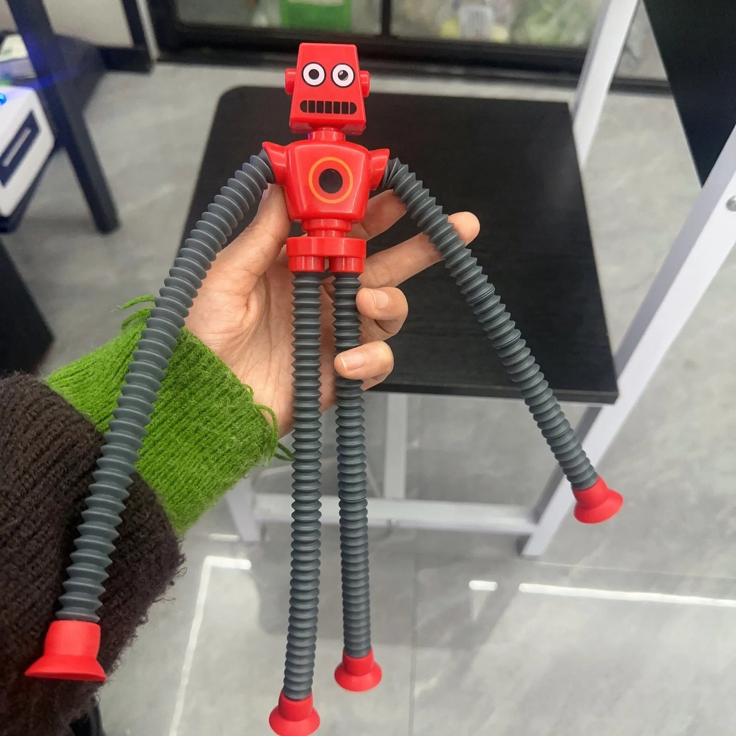 DIY Telescopic Pop Tube Giraffe Sensory Toys Kids Stress Relief Games Early Education Suction Cup Giraffe Playing Gifts