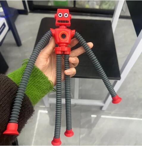 DIY Telescopic Pop Tube Giraffe Sensory Toys Kids Stress Relief Games Early Education Suction Cup Giraffe Playing Gifts