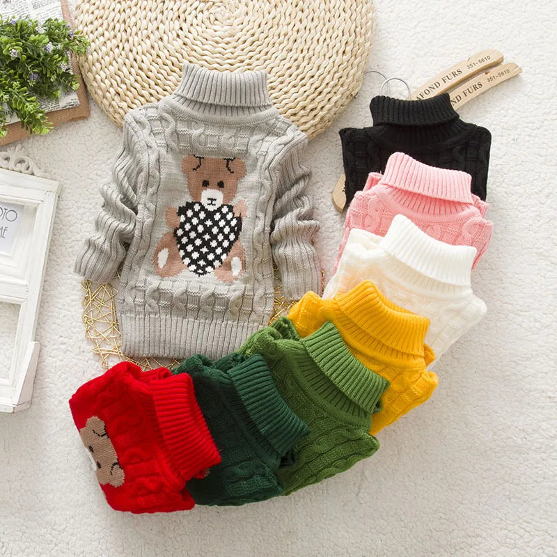 Mini Fashion™ - Knitted sweater with polo collar