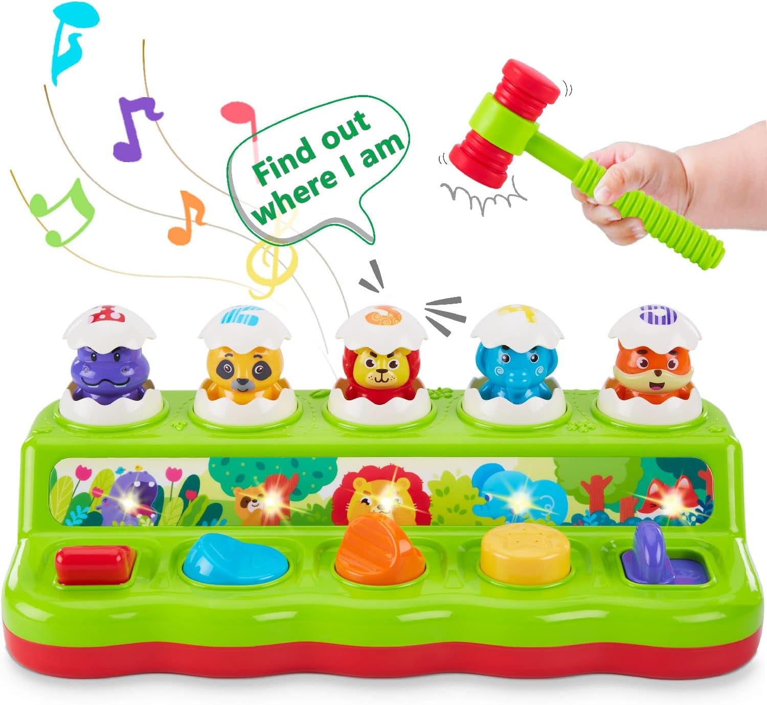 Animal Popup Toy with Music and Lights