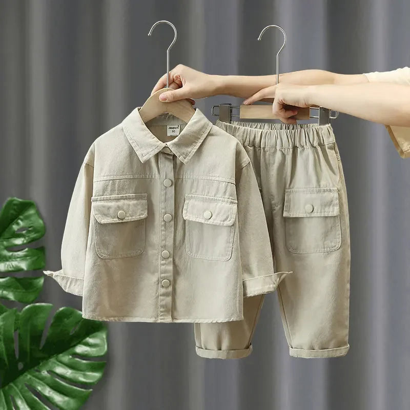 Mini Fashion™ - Soft and Comfortable - 2-Piece Denim Autumn Set