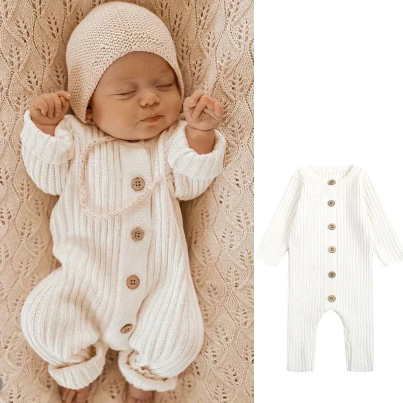 Mini Fashion™ - Soft "knitted" cotton fabric - Knitted onesie