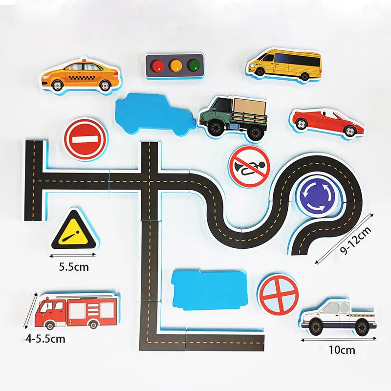 Bath Cars™ - Super fun in the bath - Bath set with traffic toys made of foam rubber