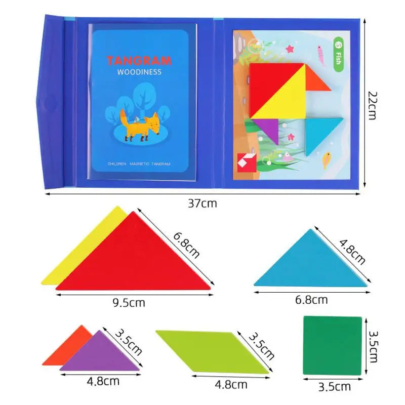 Woods™ - Encourage logical thinking - Wooden tangram puzzle