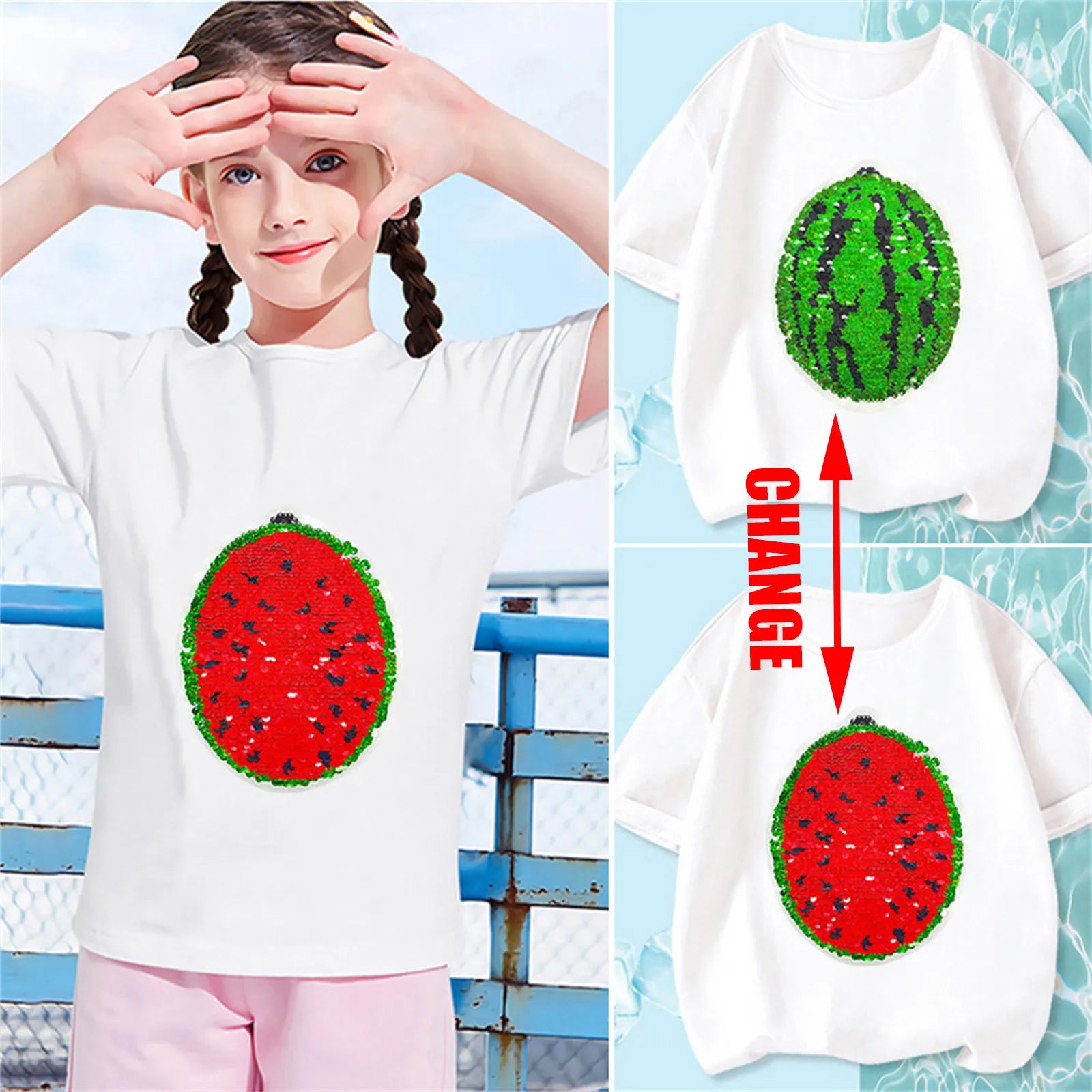 Mini Fashion™ - Glitter & Transform - Watermelon T-Shirt