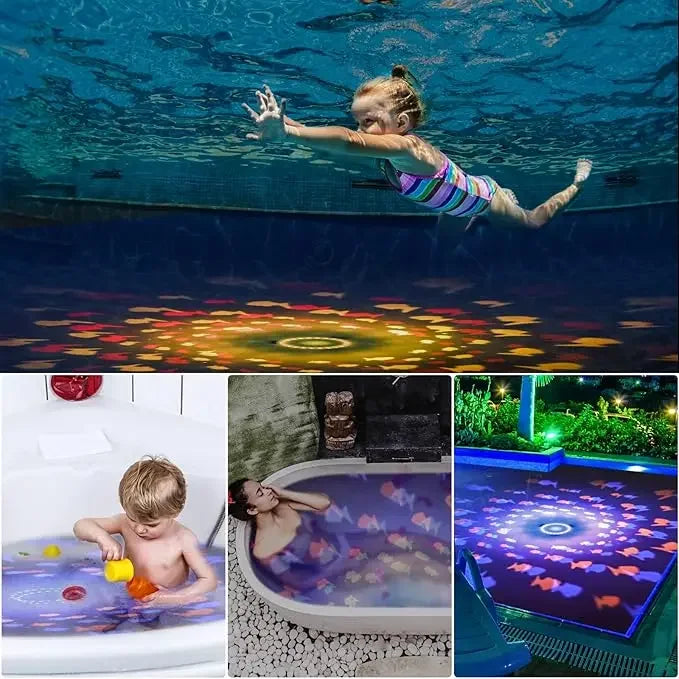 Aqua Party Light™ – Bad party in the swimming pool - projection of fish light