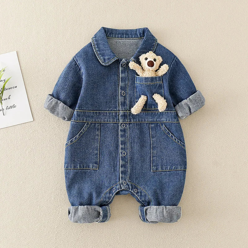 Mini Fashion™ - Comfortable and Stylish - Denim Jumpsuit