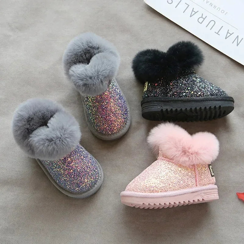 Mini Fashion™ - Warm & Stylish - Sparkly Winter Shoes for Kids