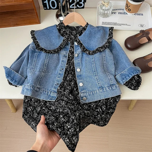 Enchanted Blossom™ - Denim jacket combined with dress