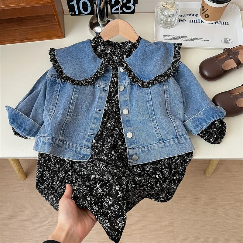 Enchanted Blossom™ - Denim jacket combined with dress