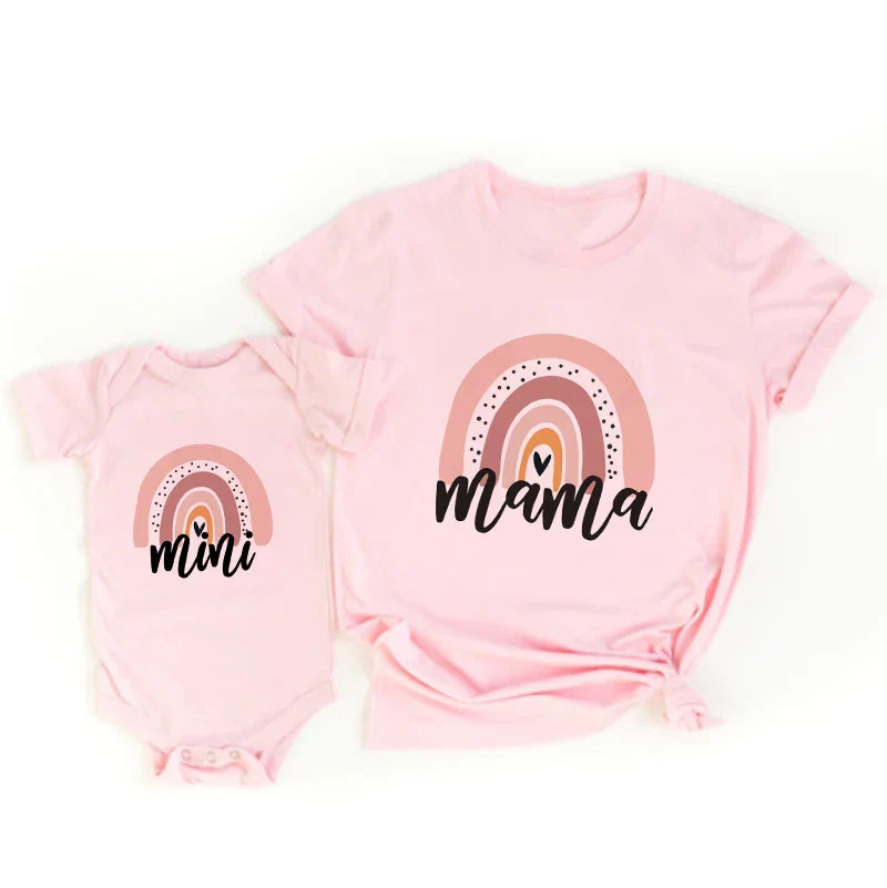 Mini Fashion™ - Mom & Daughter - Matching Shirt and Romper