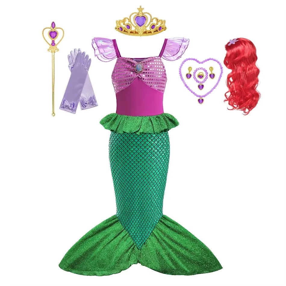 Girls Mermaid Princess Cosplay Dress