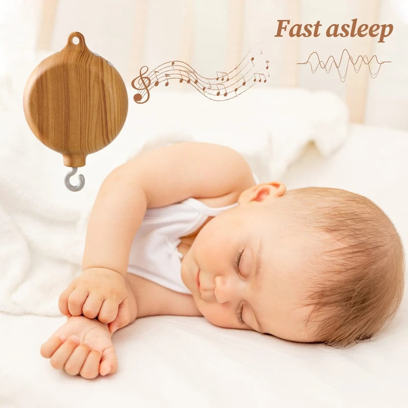Wooden Hanging Musical Baby Crib Rattle Soothing Toy