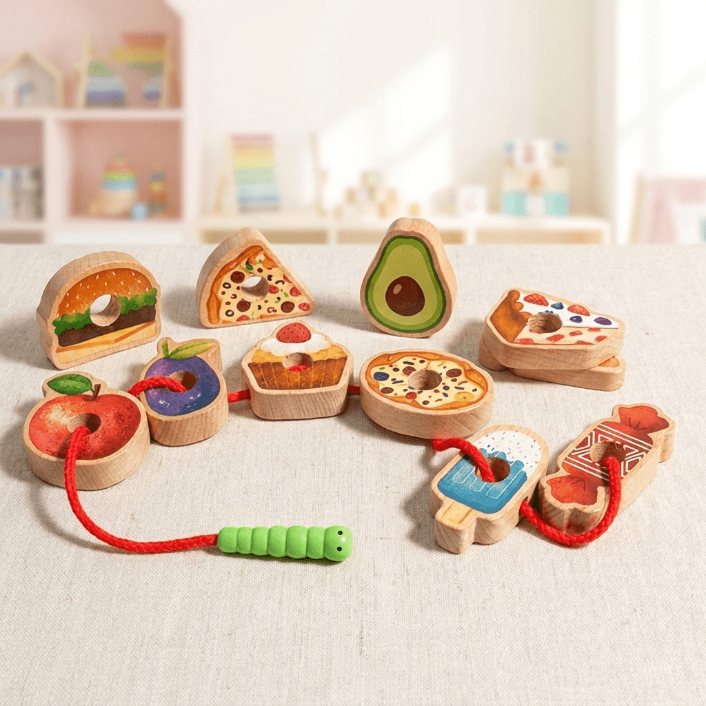 Wooden Threading Toy Set