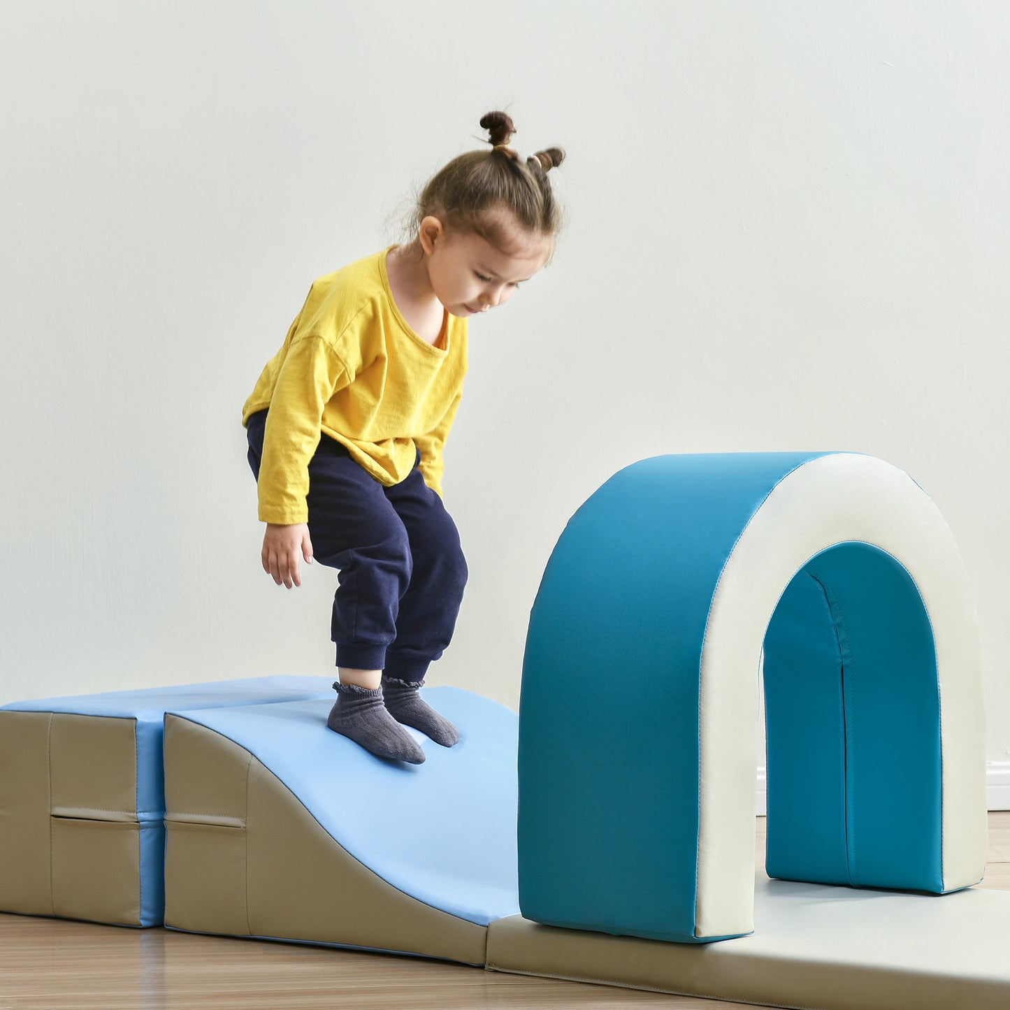 Soft Climb and Crawl Foam Playset 10 in 1 Safe Soft Foam Nugget Block for Infants Preschools