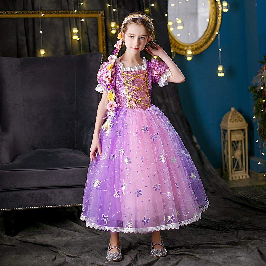 Girls Rapunzel LED Light-Up Princess Dress