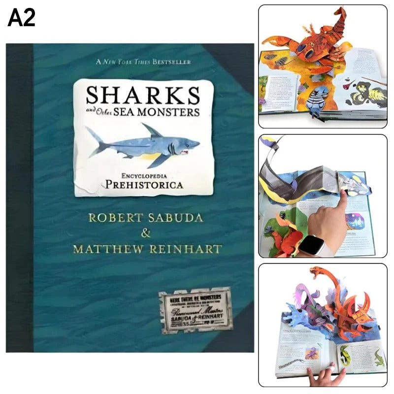 3D Pop-Up Dinosaur and Ancient Sea Monster Book for Kids