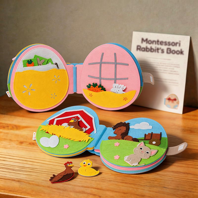 Montessori Wooden Rabbit Shape Sorting Puzzle Toy