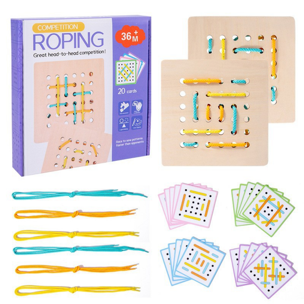 Wooden Montessori Busy Board for Toddlers