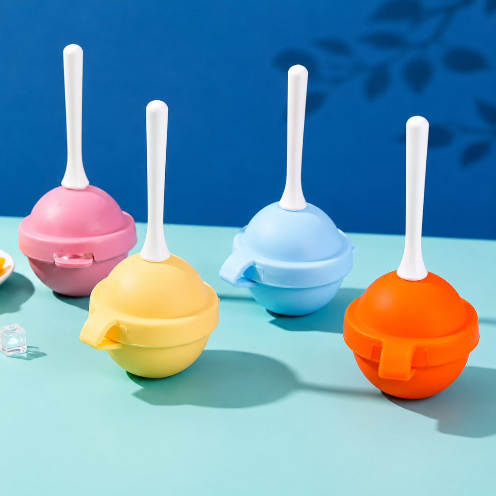 Ice pop mould set showing four individual mould pieces
