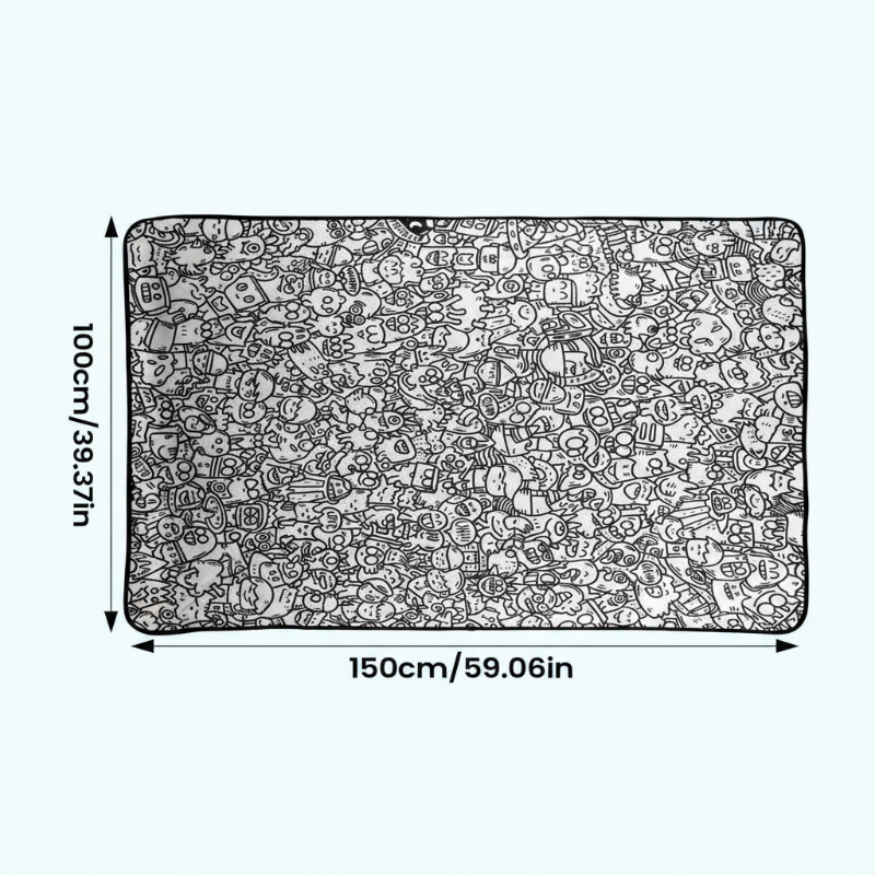 Kids reusable colouring mat with bright illustrated activity surface