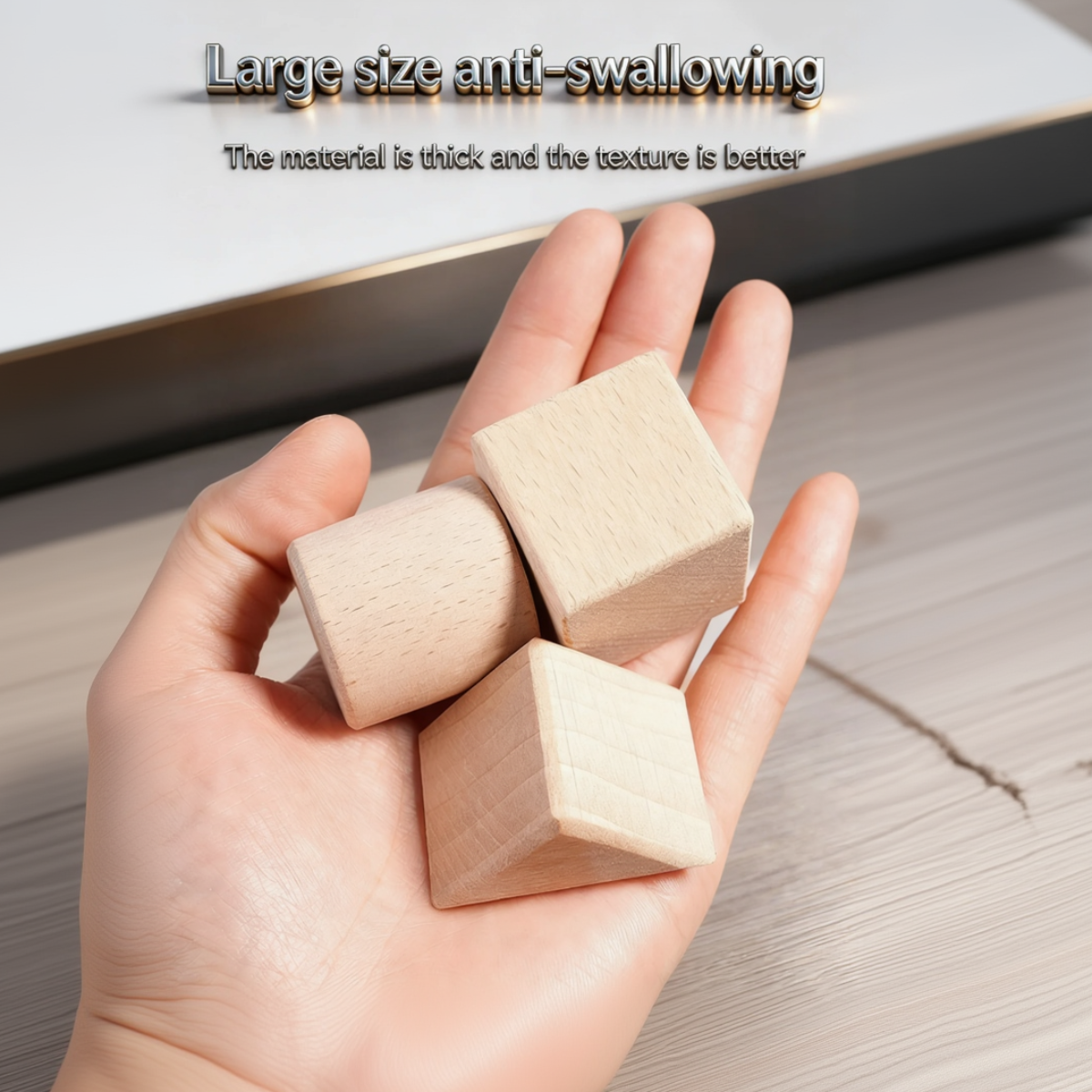 Child-friendly wooden blocks in mixed shapes and sizes for imaginative building