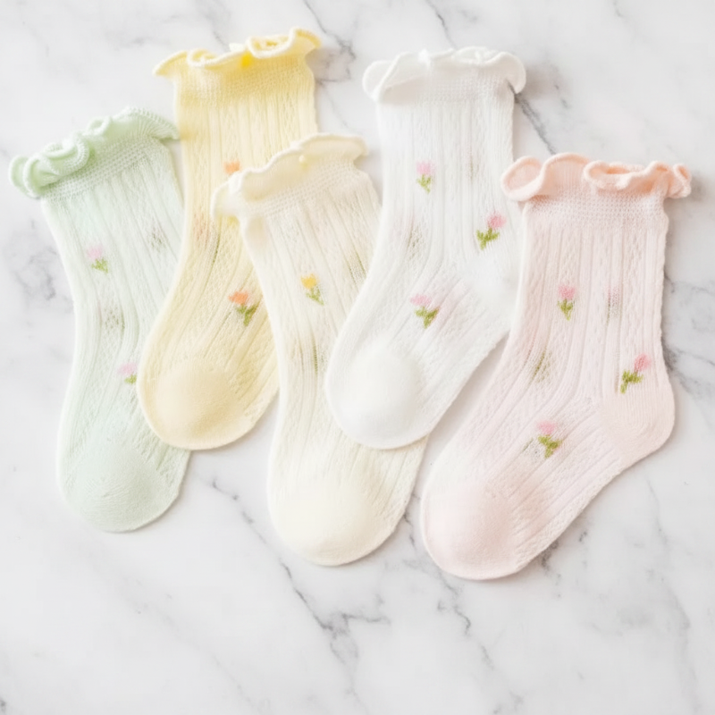 Baby Socks Set 5 Pack Soft Breathable Everyday Wear