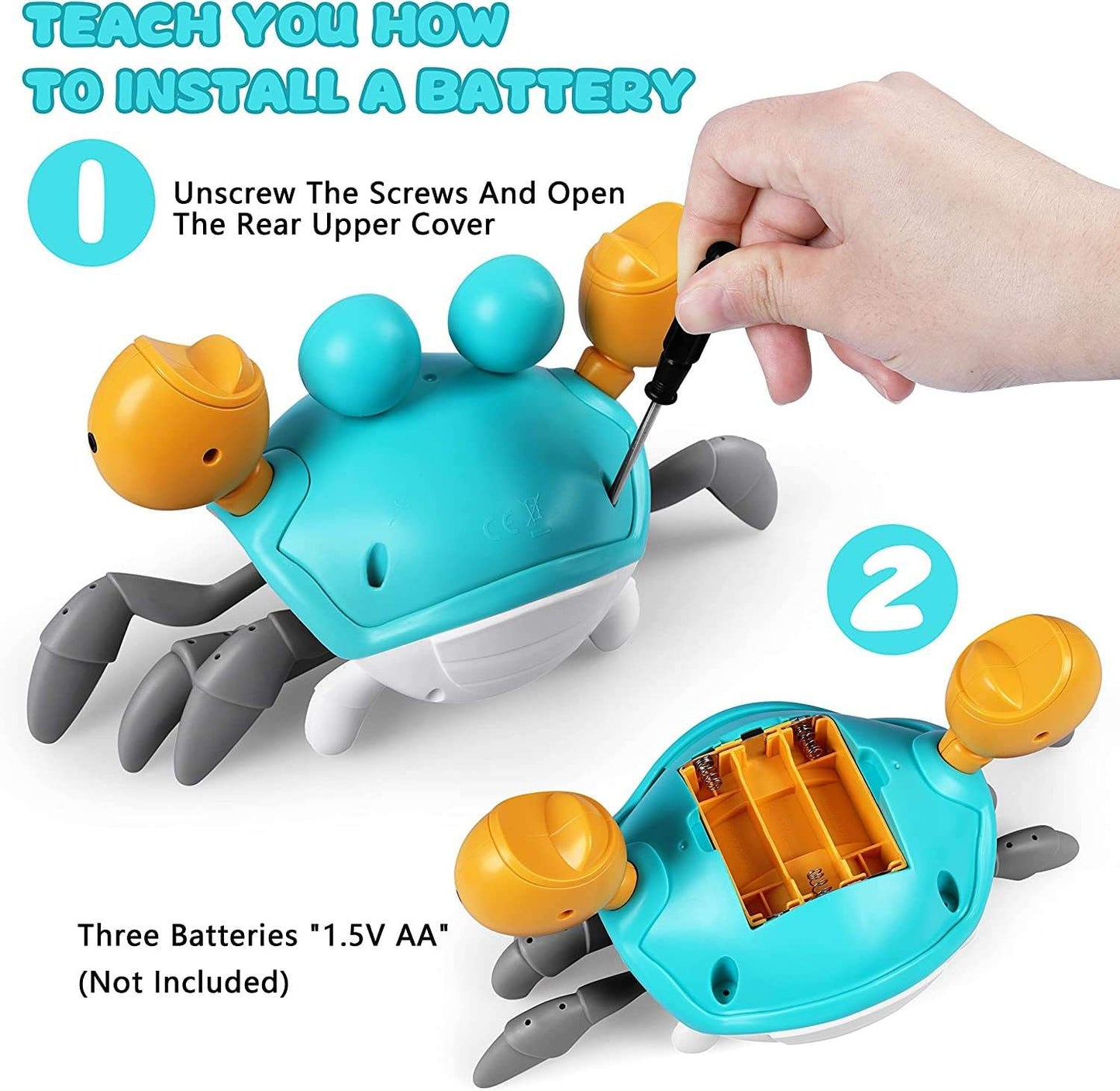 Interactive Dancing, Walking, Crawling Crab Toy
