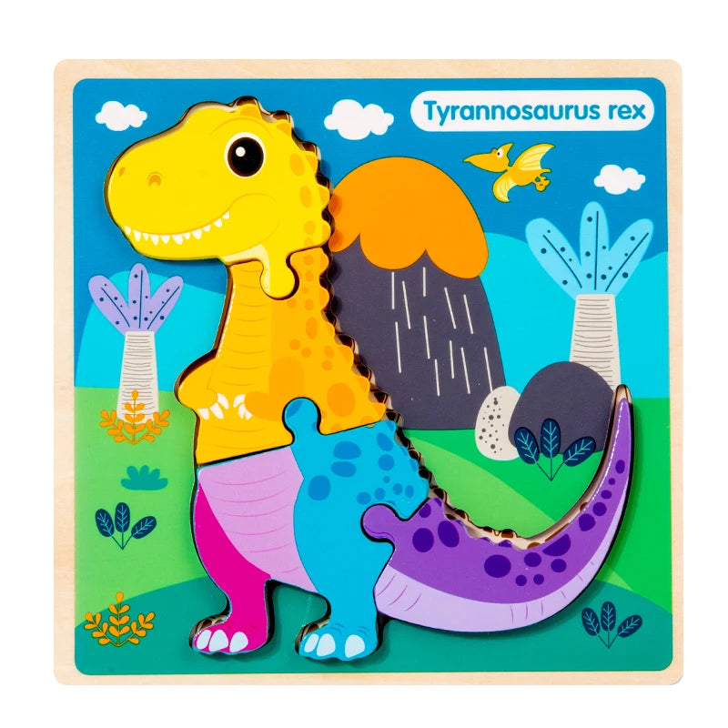 Wooden Dinosaur Puzzle Toy