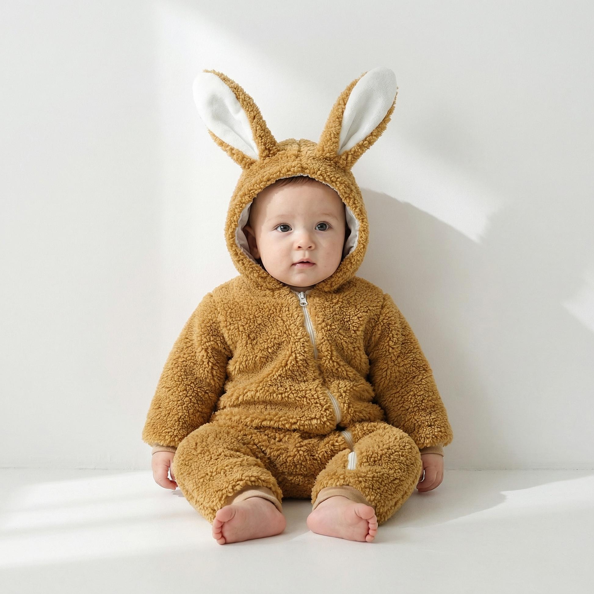 Cashmere Cozy Bunny Baby Romper