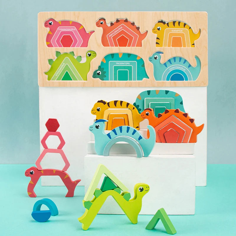 Wooden Dinosaur Puzzle Toy