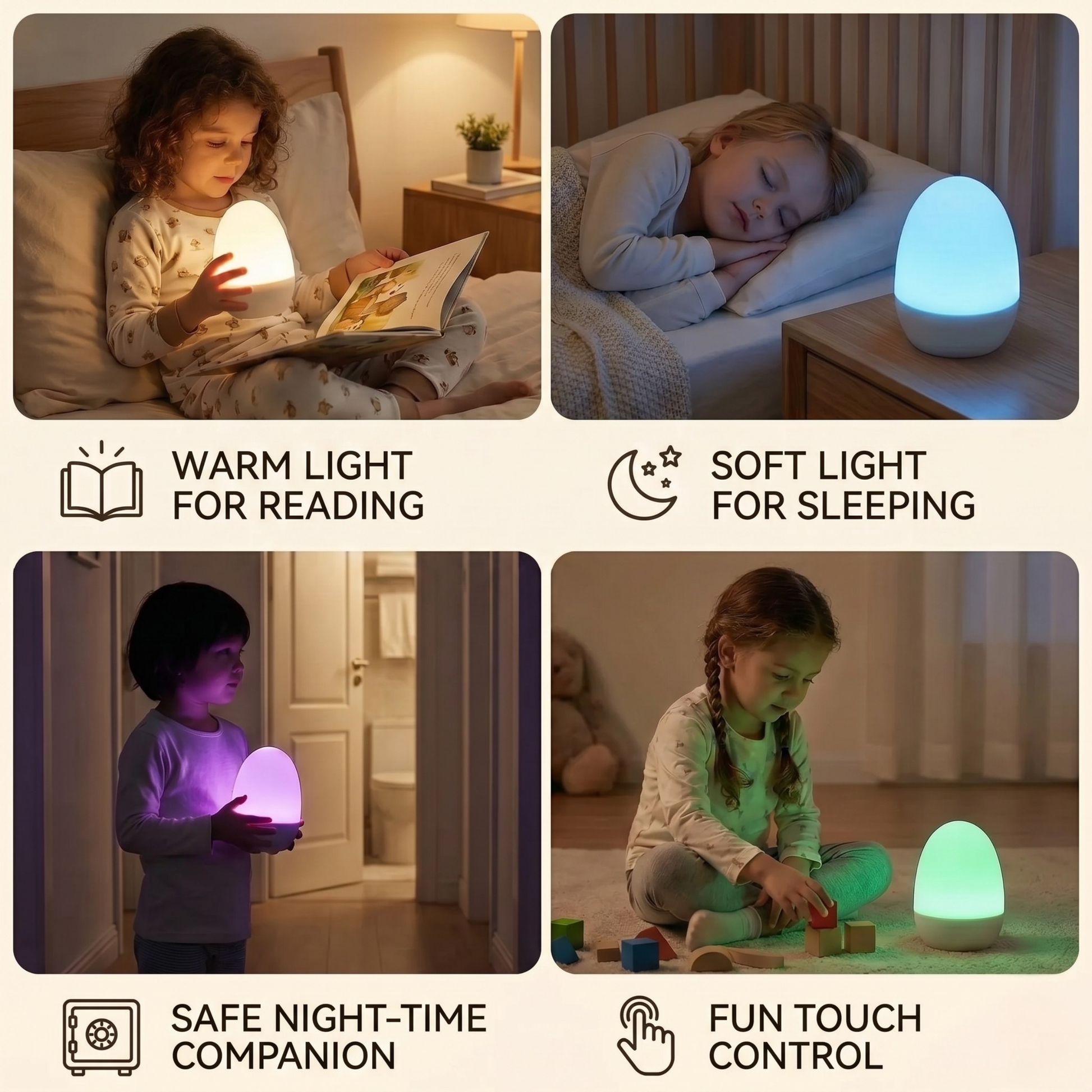 Soft Touch LED Night Light for Kids