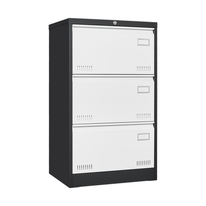 3 Drawer Metal Lateral File Cabinet with Lock Office Vertical Files Cabinet for Home Office