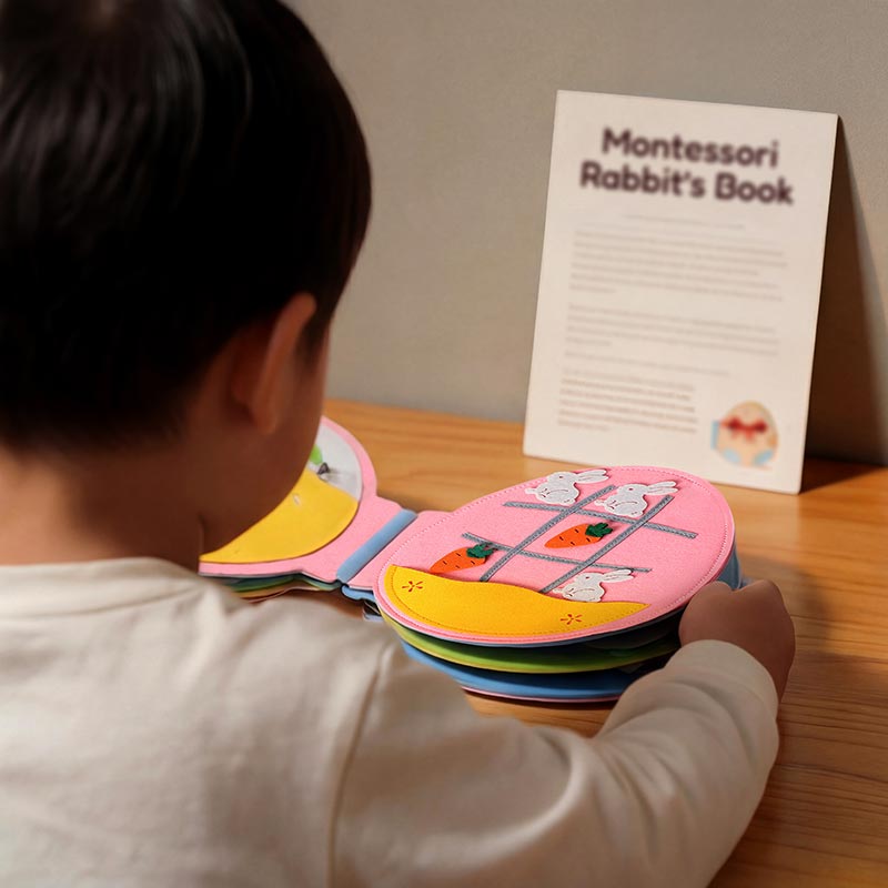 Montessori Wooden Rabbit Shape Sorting Puzzle Toy