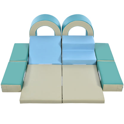 Soft Climb and Crawl Foam Playset 10 in 1 Safe Soft Foam Nugget Block for Infants Preschools