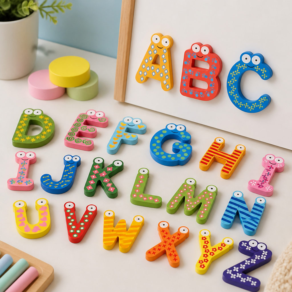 Magnetic Wooden Alphabet Letters
