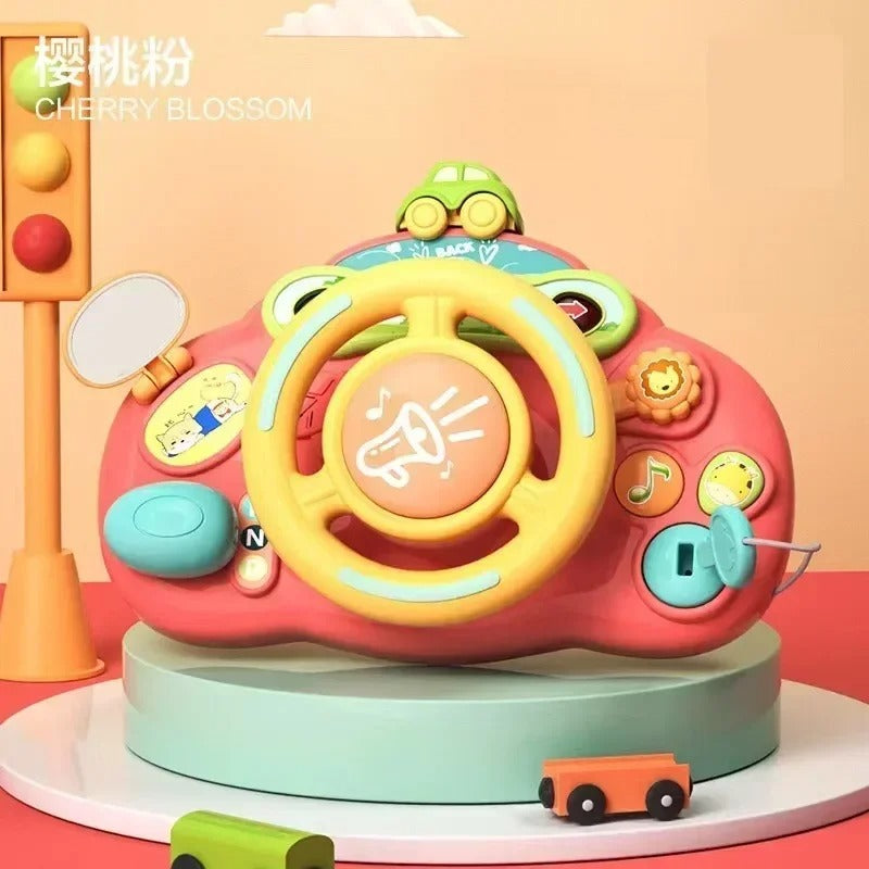 Kids Learning Steering Wheel Driving Toy With Sounds