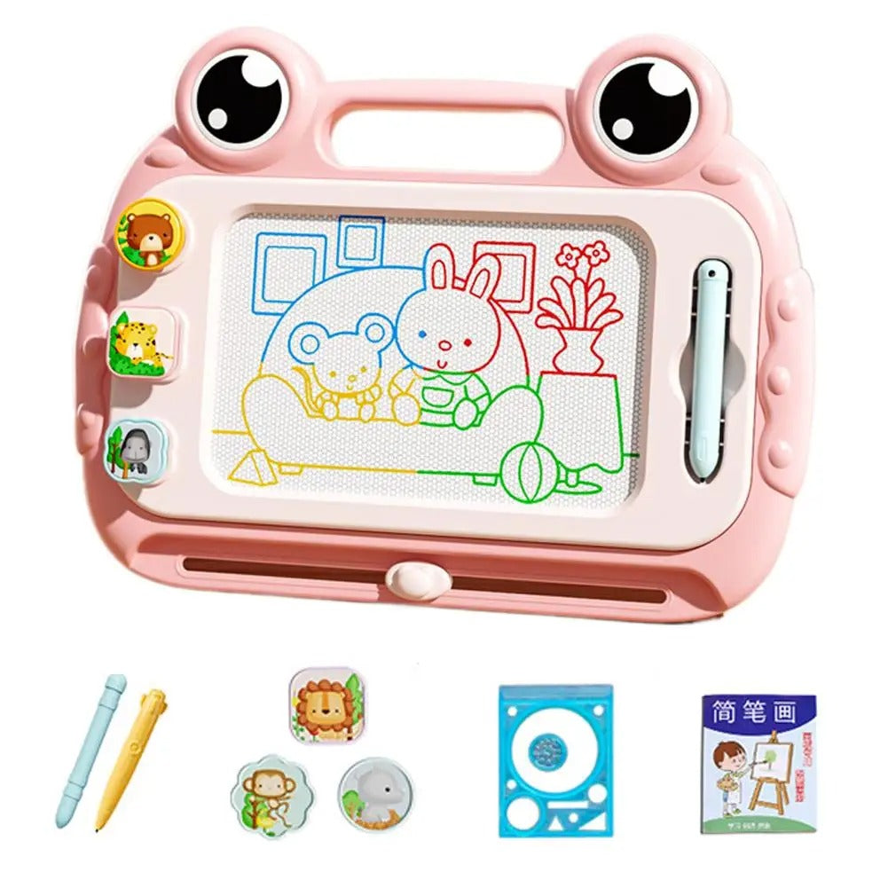Magnetic Drawing Board for Kids With Pen and Stamps