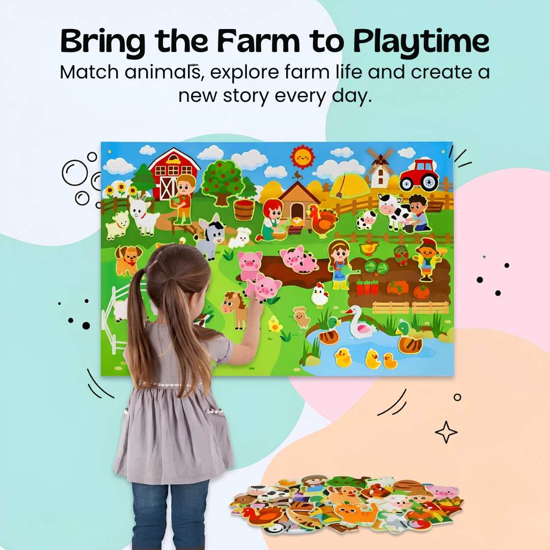 Felt Activity Board for Early Learning and Sensory Play