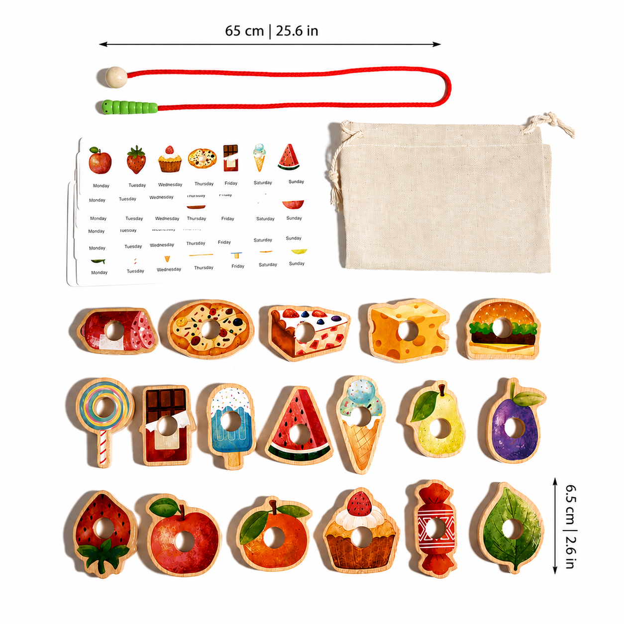 Wooden Threading Toy Set