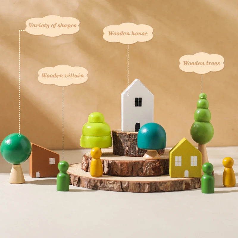 Wooden Montessori Sensory Stacking Toys